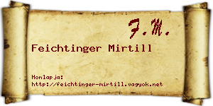 Feichtinger Mirtill névjegykártya